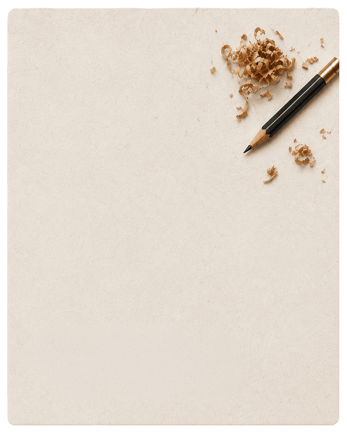 Skizzenpapier mit Bleistift und Holzspänen – Ausgangspunkt jeder Sonderanfertigung
